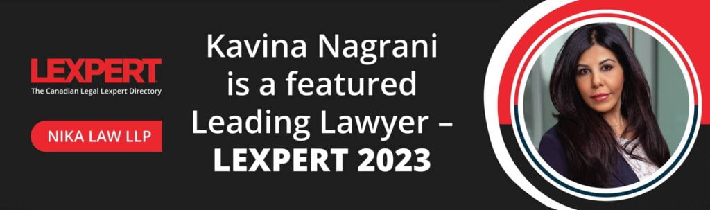 Kavina Nagrani is a featured Leading Lawyer - LEXPERT 2023